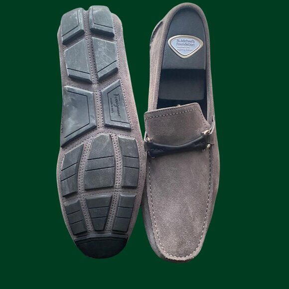 Salvatore Ferragamo Brown Suede Bit Loafers – Size 13.5 (Made in Italy) - Picture 5 of 7